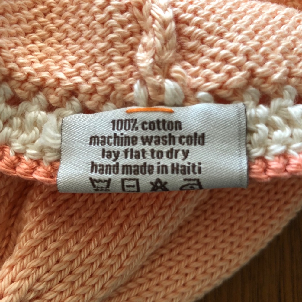 NWOT handmade knit hat, size small (0-6 months) - Picture 3 of 4